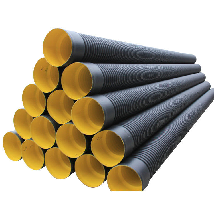 DN600 HDPE Drainage Pipes Black SN16 Corrugated HDPE Culvert Pipe