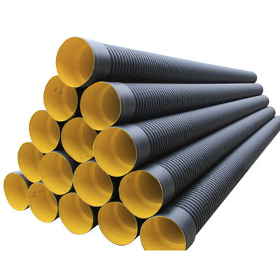 DN600 HDPE 배류 파이프는 SN16 물결모양 HDPE 배수거 파이프를 검게합니다